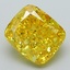 2.52 Ct. Fancy Vivid Yellow Cushion Lab Grown Diamond