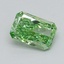 1.00 Ct. Fancy Vivid  Green Radiant Lab Grown Diamond