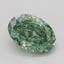 1.10 Ct. Fancy Vivid Green Oval Lab Grown Diamond