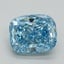 1.80 Ct. Fancy Vivid Blue Cushion Lab Grown Diamond