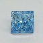 1.00 Ct. Fancy Vivid Blue Princess Lab Grown Diamond