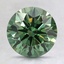 2.29 Ct. Fancy Vivid Pacific Green Round Lab Grown Diamond, smalltop view