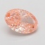 0.96 Ct. Fancy Vivid Pink Oval Lab Grown Diamond