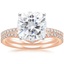 14KR Moissanite Ballad Diamond Ring (1/8 ct. tw.) with Flair Diamond Ring (1/6 ct. tw.), smalltop view