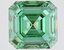 3.20 Ct. Fancy Vivid Green Asscher Lab Grown Diamond