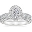 18KW Moissanite Luxe Sienna Halo Diamond Bridal Set (1 3/8 ct. tw.), smalltop view