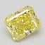 1.03 Ct. Fancy Vivid Yellow Cushion Diamond