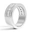 Multi Row Radiant Diamond Wedding Ring, smallside view