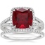 18K White Gold Fortuna Diamond Ring (1/2 ct. tw.) with Luxe Ballad Diamond Ring (1/4 ct. tw.)