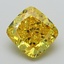 2.82 Ct. Fancy Vivid Yellow Cushion Lab Grown Diamond