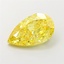 3.66 Ct. Fancy Vivid Yellow Pear Lab Grown Diamond