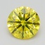 1.03 Ct. Fancy Vivid Yellow Round Lab Grown Diamond