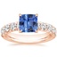 14K Rose Gold Ellora Half Coverage Diamond Ring, smalltop view