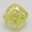 1.12 Ct. Fancy Vivid Yellow Cushion Diamond