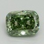 1.58 Ct. Fancy Vivid Green Cushion Lab Grown Diamond