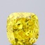 1.11 Ct. Fancy Vivid Yellow Cushion Lab Grown Diamond