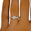 The Marinel Ring, smallzoomed in top view on a hand