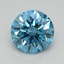 0.68 Ct. Fancy Vivid Blue Round Lab Grown Diamond