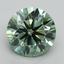 3.16 Ct. Fancy Vivid Green Round Lab Grown Diamond