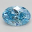 2.04 Ct. Fancy Vivid Blue Oval Lab Grown Diamond