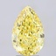 4.01 Ct. Fancy Vivid Yellow Pear Lab Grown Diamond