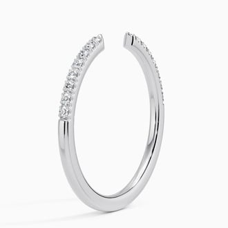 Zeta Diamond Open Ring in Platinum