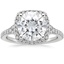 18K White Gold Joy Half-Coverage Diamond Ring, smalltop view