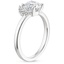 Platinum Crescent Diamond Ring, smallside view