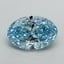 10.01 Ct. Fancy Vivid Blue Oval Lab Grown Diamond