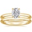 18KY Moissanite Hazel Bridal Set, smalltop view