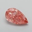 3.67 Ct. Fancy Vivid  Pink Pear Lab Grown Diamond
