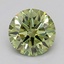 1.07 Ct. Fancy Vivid  Green Round Lab Grown Diamond