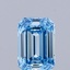 0.51 Ct. Fancy Vivid  Blue Emerald Lab Grown Diamond