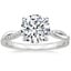 18K White Gold Petite Twisted Vine Diamond Ring (1/8 ct. tw.), smalltop view