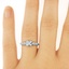 The Charlotte Ring, smalltop view on a hand