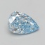 4.08 Ct. Fancy Vivid Blue Pear Lab Grown Diamond