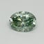 0.4 Ct. Fancy Vivid Pacific Green Oval Lab Grown Diamond