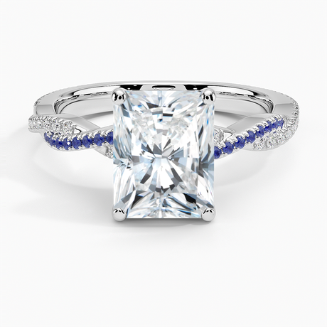 Petite Twisted Vine Sapphire and Diamond Ring