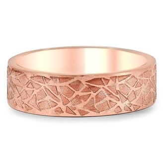 Custom Abstract Pattern Comfort Fit Wedding Band