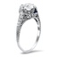 The Maribeth Ring, smalltop view on a hand