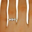 The Mattea Ring, smallzoomed in top view on a hand