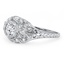 The Justine Ring, smallzoomed in top view on a hand