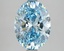 3.54 Ct. Fancy Vivid Blue Oval Lab Grown Diamond