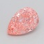 1.51 Ct. Fancy Vivid  Pink Pear Lab Grown Diamond