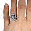 The Dagna Ring, smallzoomed in top view on a hand