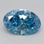 3.54 Ct. Fancy Vivid Blue Oval Lab Grown Diamond