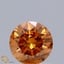 0.52 Ct. Fancy Vivid Orange Round Lab Grown Diamond