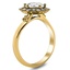 Sakura Flower Engagement Ring, smallside view