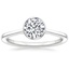14K White Gold Petite Luna 1.5mm Bezel Ring, smalltop view