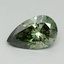 0.90 Ct. Fancy Vivid Green Pear Lab Grown Diamond